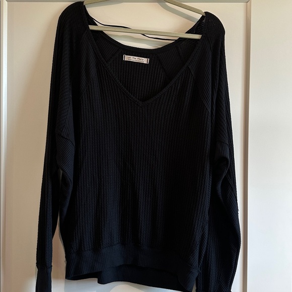 Free People Santa Clara Thermal Black Size Medium - Picture 1 of 3